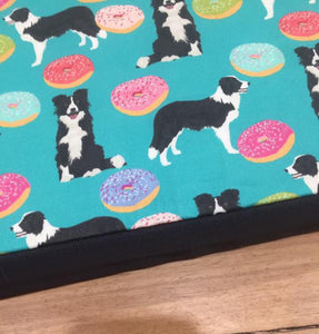 PREORDER - Border Collie Memory Foam Crate Mat - Donuts