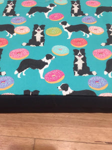 PREORDER - Border Collie Memory Foam Crate Mat - Donuts