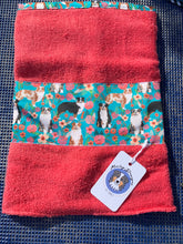 Load image into Gallery viewer, Australian Shepherd Butt Towel - Floral - Satin Lined